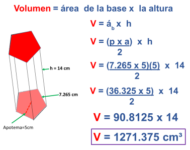 Ejemplos resueltos de Área y volumen de prismas. | matematicas para ti